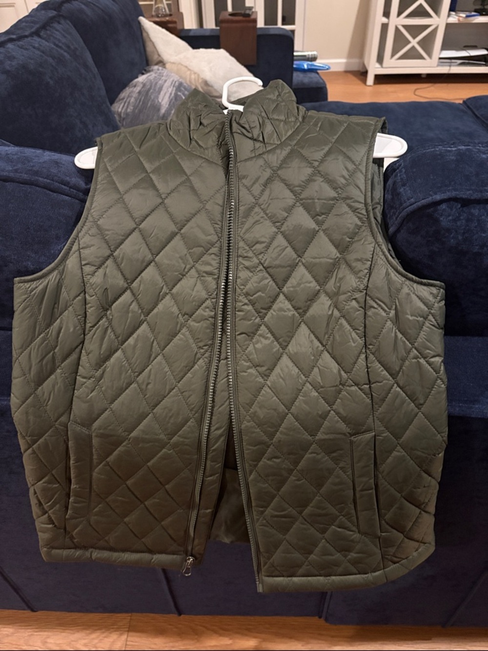 Women’s Quilted Olive Green Vest